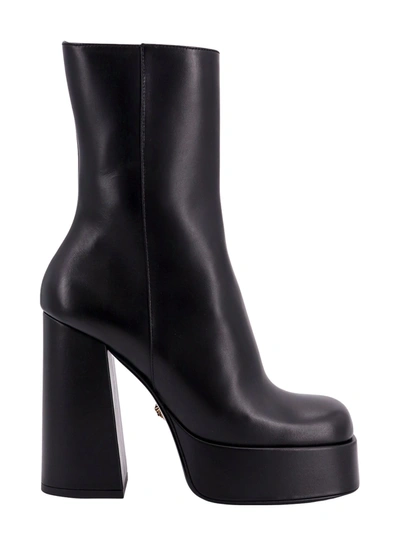 Shop Versace Ankle Boots In V Black  Gold