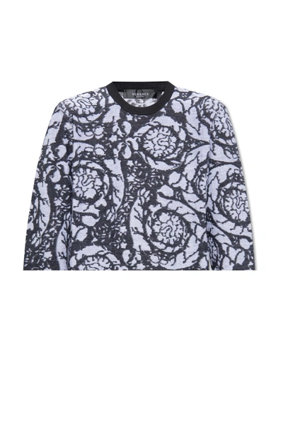 Shop Versace Baroque Motif Sweater In Default Title