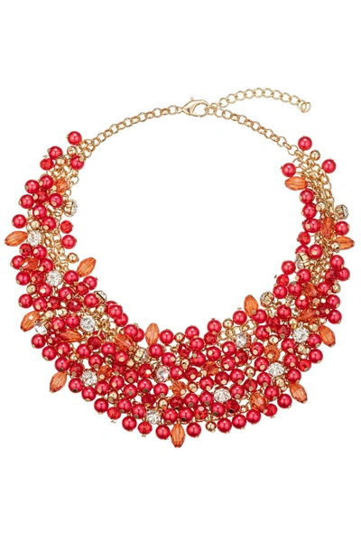 Shop Eye Candy La Ana Statement Necklace In Red