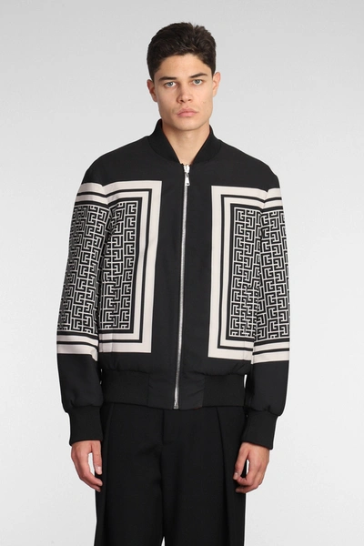 Shop Balmain Casual Jacket In Black Polyester