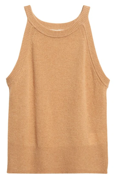 Veronica Beard Wide-knit Cashmere Knitted Top In Camel