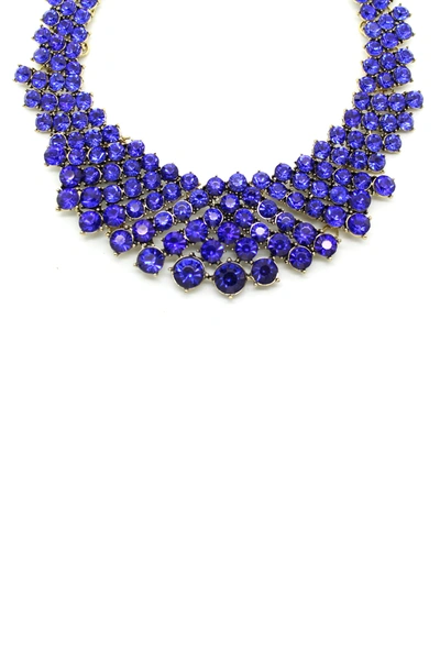 Eye Candy La Luxe Collection Crystal Necklace In Blue