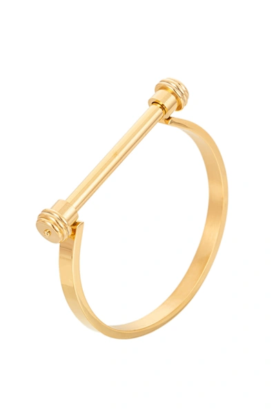 Shop Eye Candy La Roger Cuff Bracelet In Gold