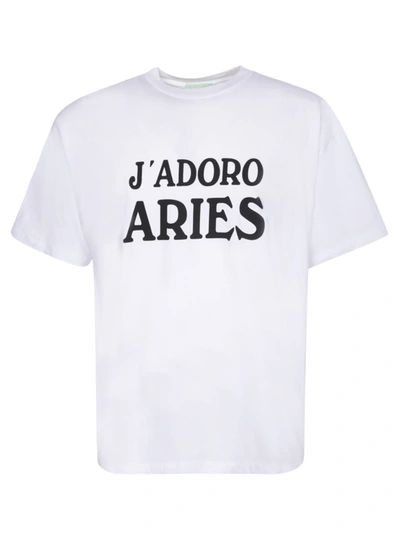 Shop Aries T-shirts In White