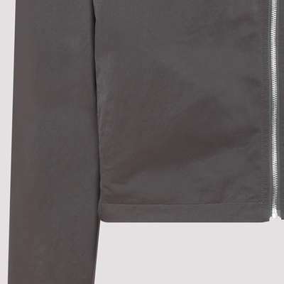 Shop Bottega Veneta Polyamide Blouson Coat In Grey