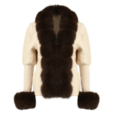 Wanan Touch Jacket Andò Beige With Fur