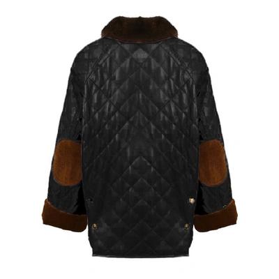 Wanan Touch Molly Black Leather And Mink Jacket