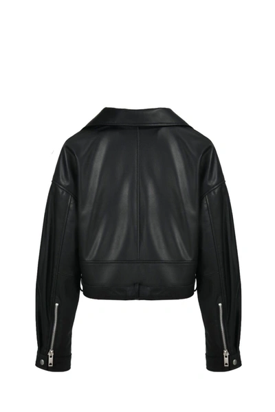 Shop Wanan Touch Stella Jacket In Black Lambskin Leather