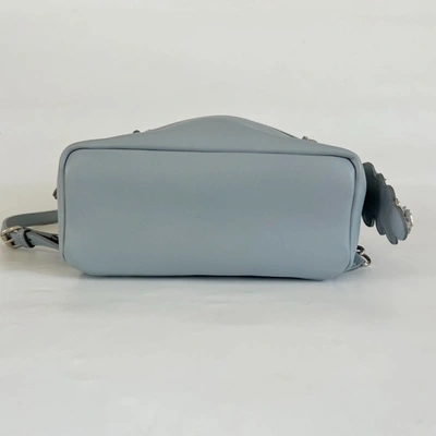 Pre-owned Fendi By The Way Light Blue Leather Mini Backpack