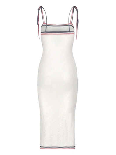 Shop Fendi Logo Midi Dress In Default Title