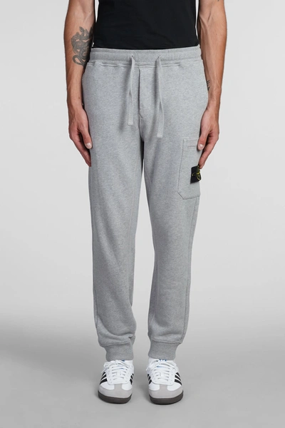 Shop Stone Island Pants In Grey Cotton