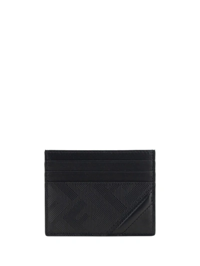 Shop Fendi Card Holder In Nero/palladio