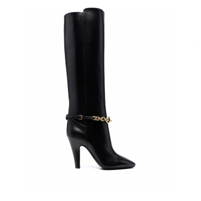 Shop Saint Laurent Leather Boots In Black