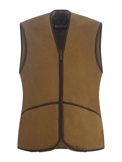 Shop Barbour Gilet  "pile" In Miele