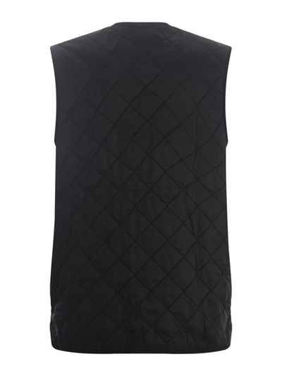 Barbour Quilted Reversible Waistcoat In Black