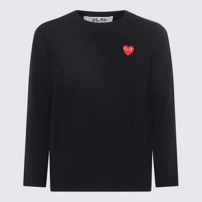 Shop Comme Des Garçons Play Black Wool Sweatshirt