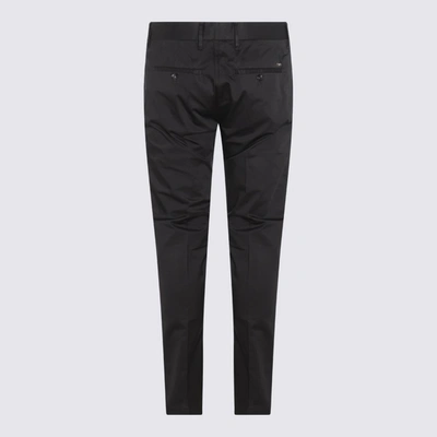 Shop Emporio Armani Black Cotton Blend Pants