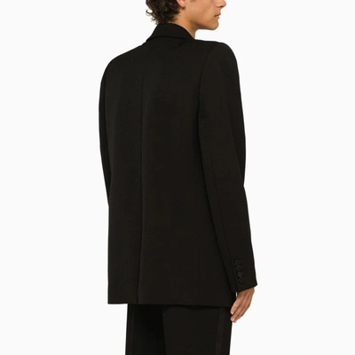 Shop Saint Laurent Black Wool Tuxedo Jacket Men