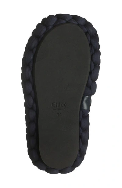 Shop Chloé Kamy Platform Slide Sandal In Dark Navy
