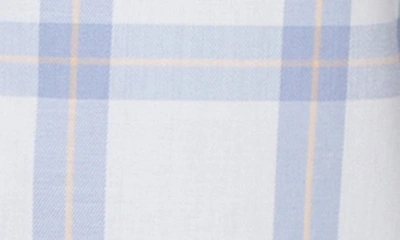 Foxcroft Pandora Plaid Cotton Button-up Tunic In Iris Bloom