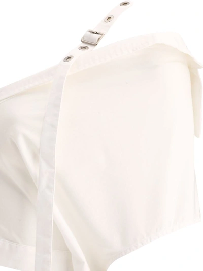 Shop Ambush "off Shoulder Cropped" Shirt In White