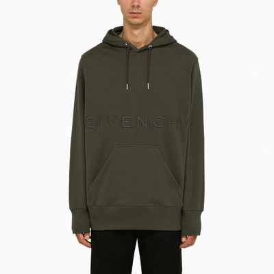 Shop Givenchy | Greyish Cotton Jersey Hoodie In Green