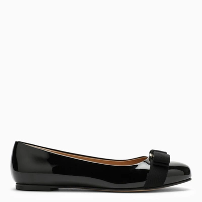 Ferragamo Woman Ballet Flats Black Size 5 Calfskin In Black