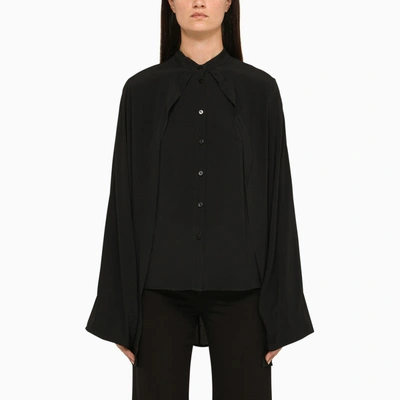 Shop Federica Tosi | Black Silk Blend Shirt