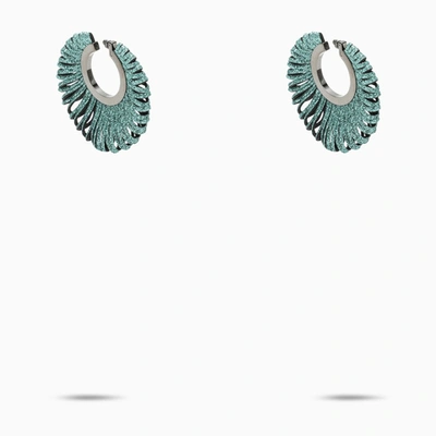 Shop So-le Studio Turquoise Metallic Revolve Earrings In Light Blue