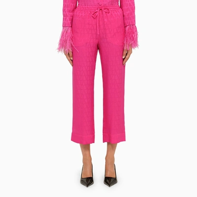 Shop Valentino | Pink Pp Silk Trousers
