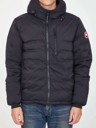 Shop Canada Goose Lodge Hoody-r Down Jacket In Black