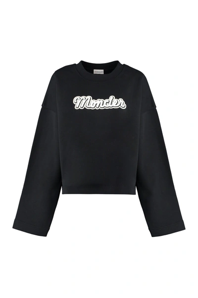 Shop Moncler Cotton Crew-neck Sweatshirt In 999