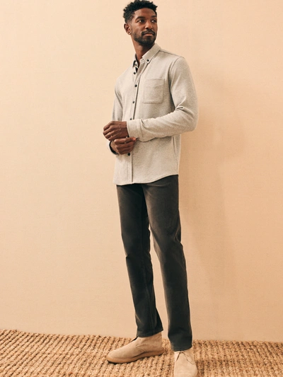 Faherty Legend&trade; Sweater Shirt (single Pocket) In Fossil Grey Twill