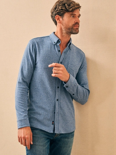 Shop Faherty Legend&trade; Sweater Shirt (single Pocket) In Glacier Blue Twill