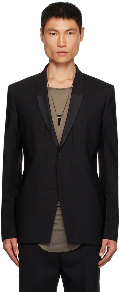 Shop Rick Owens Black Soft Blazer In 09 Black