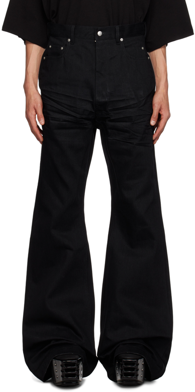 Shop Rick Owens Black Bolan Bootcut Jeans In 09 Black