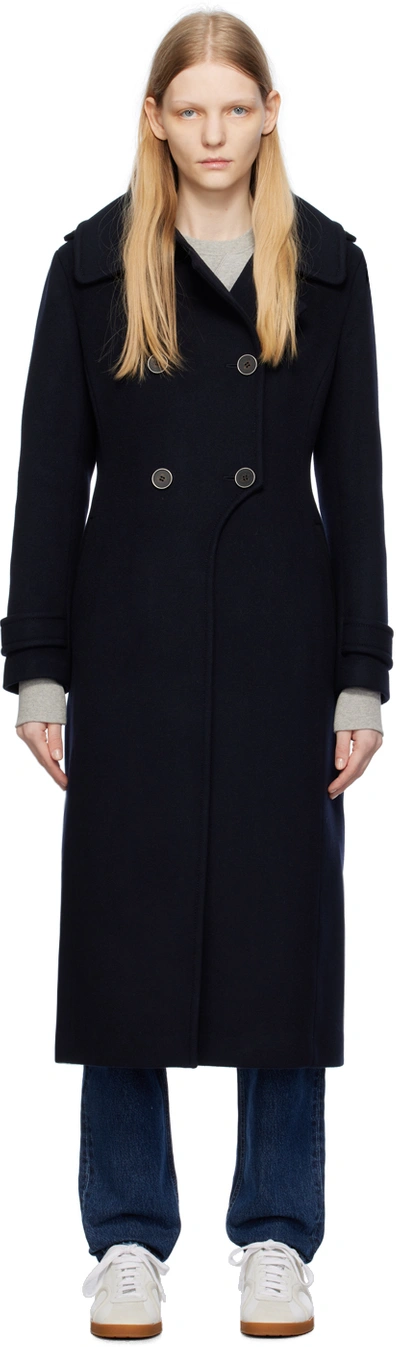 Shop Mackage Navy Elodie Coat