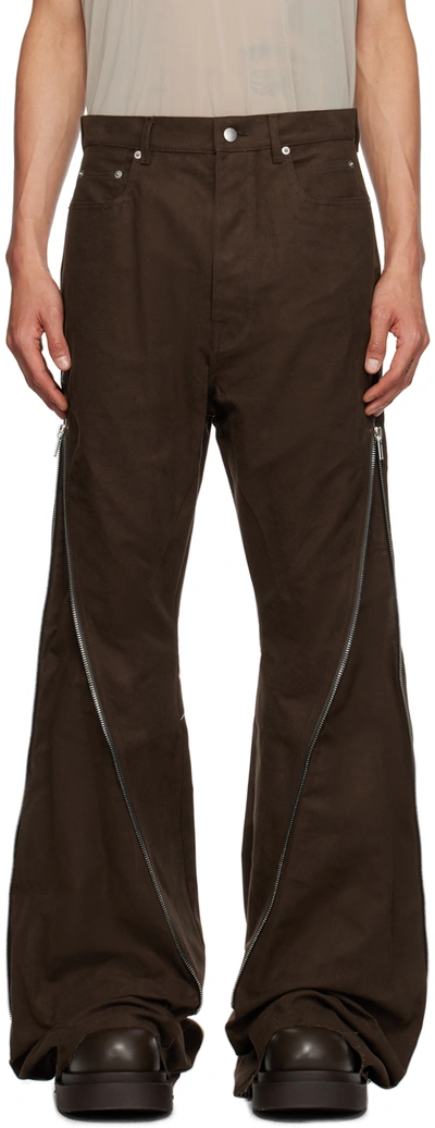 Shop Rick Owens Brown Bolan Banana Trousers In 04 Brown