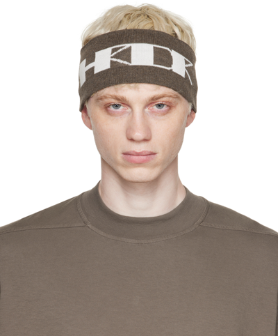 Rick Owens Drkshdw Grey 'hrdr' Headband In 3411 Dust/milk | ModeSens