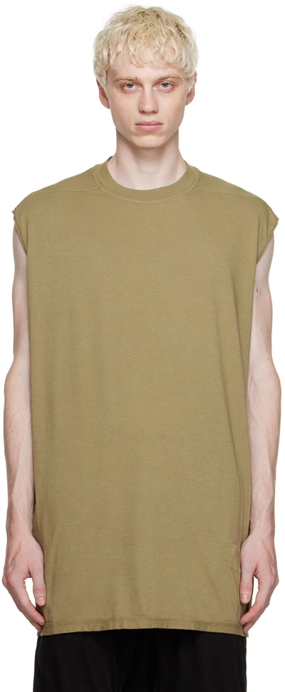 Shop Rick Owens Drkshdw Khaki Tarp T-shirt In 25 Pale Green