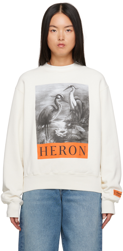 Shop Heron Preston Off-white 'heron' Sweatshirt In White Black