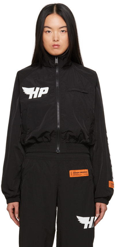 Shop Heron Preston Black Fly Track Jacket In Black White