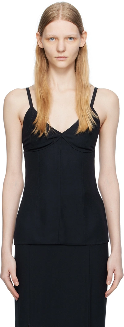 Shop Totême Navy Darted Camisole In 016 Navy