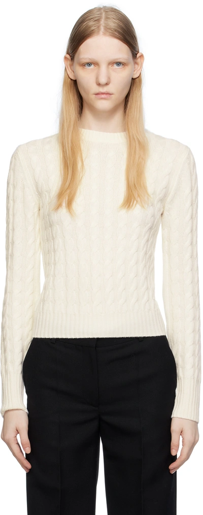 Shop Totême Off-white Petite Sweater In 055 Cream