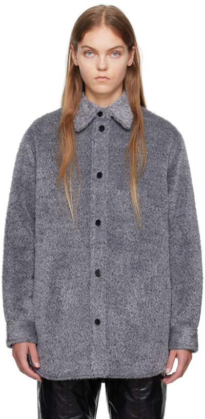 Shop Isabel Marant Gray Celiane Coat In 02gy Grey