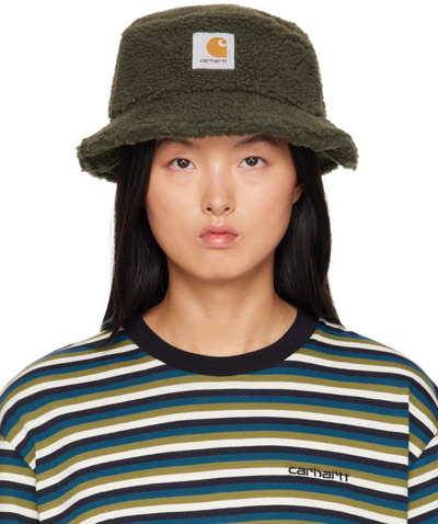 Shop Carhartt Khaki Prentis Bucket Hat In Cypress