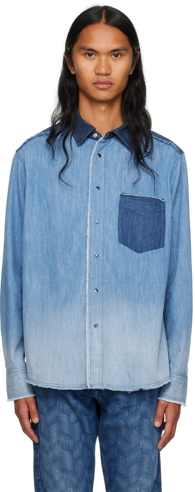 Shop Isabel Marant Blue Yohana Shirt In 30bu Blue