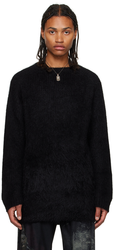 Shop Yohji Yamamoto Black Hand-brushed Sweater In 2 Black