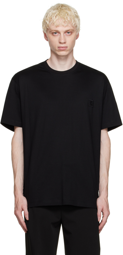 Shop Wooyoungmi Black Crown T-shirt In Black 708b