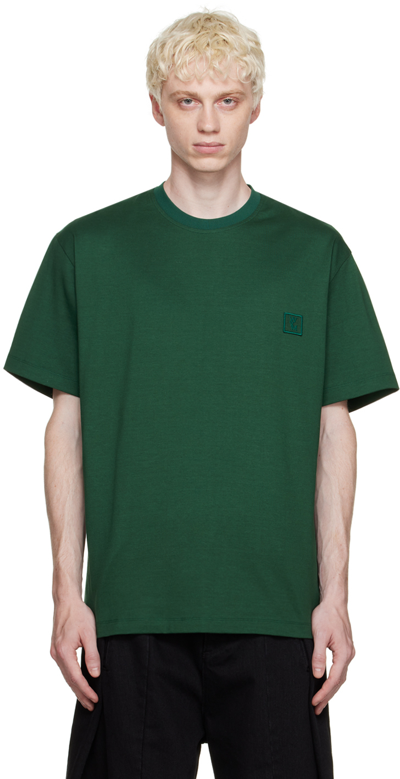 Shop Wooyoungmi Green Crown T-shirt In Fresh Green 705f